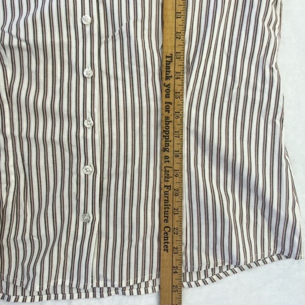 Croft & Barrow Striped 3/4 Sleeve‎ Collared Stretch Button Up Shirt Sz L EUC - Picture 7 of 7